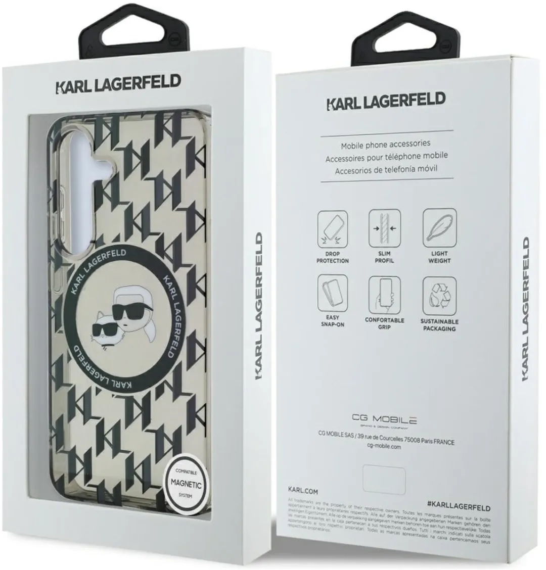 Karl Lagerfeld Case Knop Karl & Choupette Magsafe - Transparent
