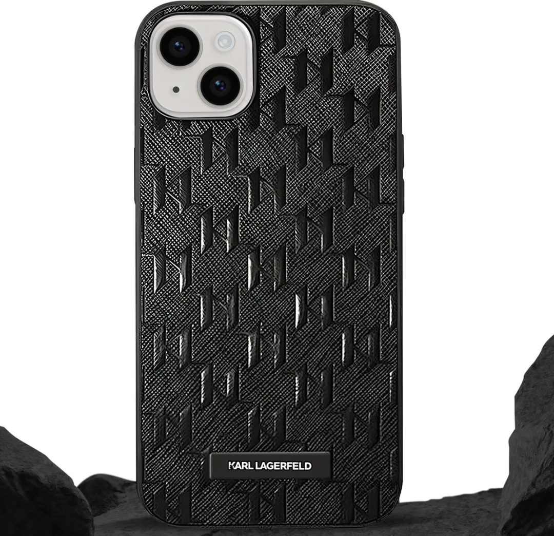 Karl Lagerfeld Saffiano Back Case - iPhone 14 Plus - Zwart