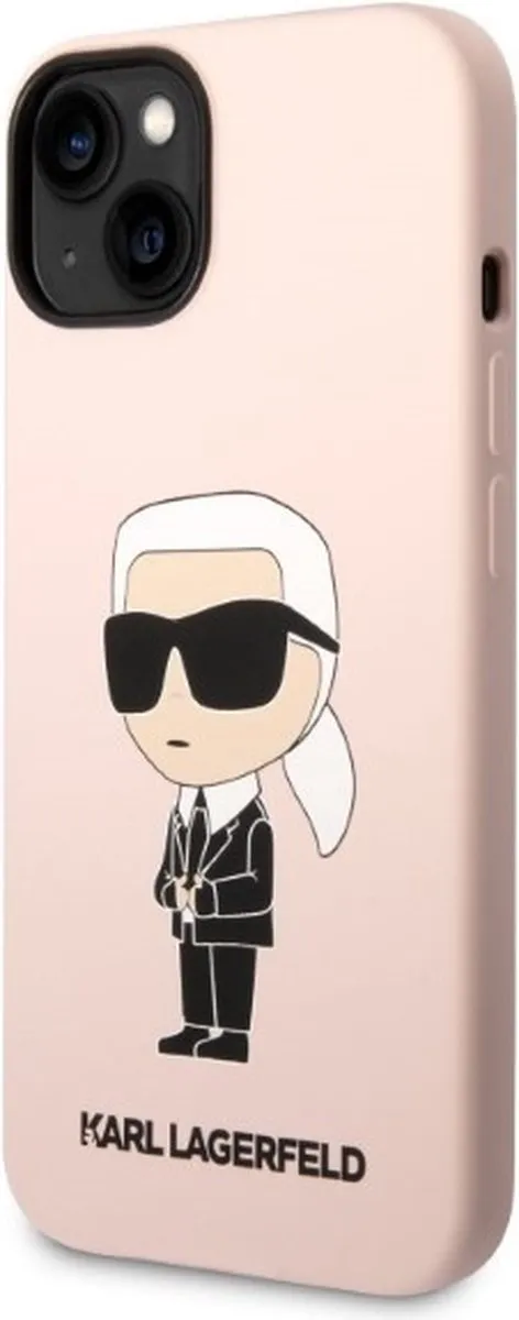 Karl Lagerfeld KLHMP14MSNIKBCP iPhone 14 Plus Hoesje - Roze - Siliconen