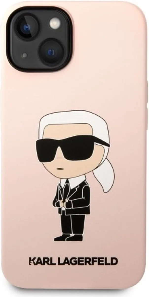 Karl Lagerfeld KLHMP14MSNIKBCP iPhone 14 Plus Hoesje - Roze - Siliconen