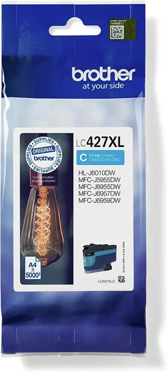 Brother LC-427XLC Cyan Inktcartridge - 5000 pagina's
