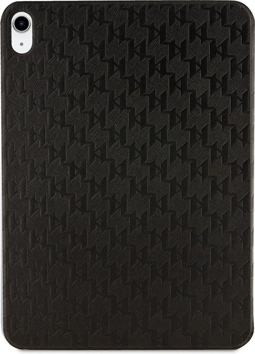 Karl Lagerfeld iPad Hoesje - Effen Zwart Kunstleer