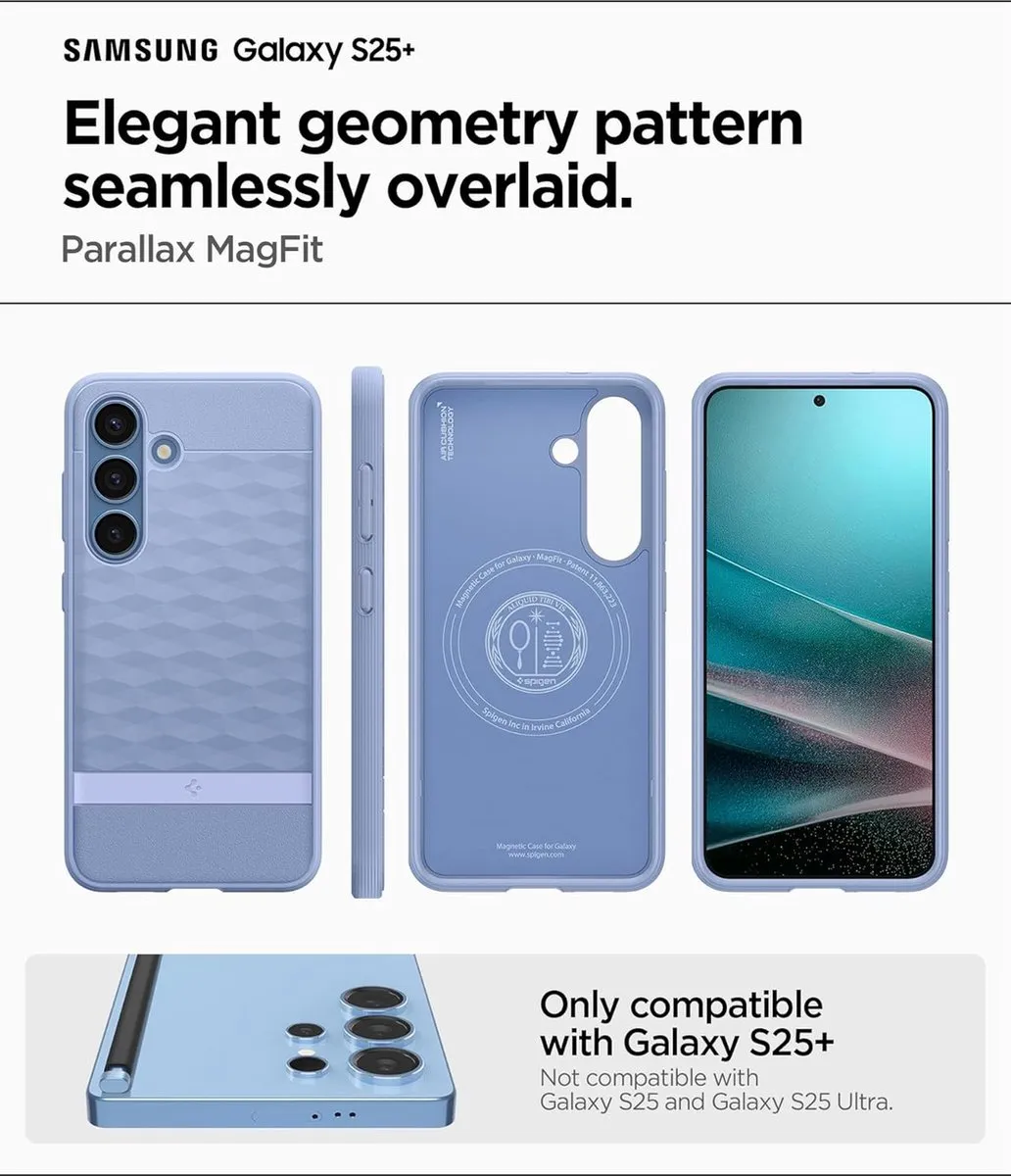 Spigen Parallax Magfit ACS06811 Mag Back Cover Hoesje - Licht Paars