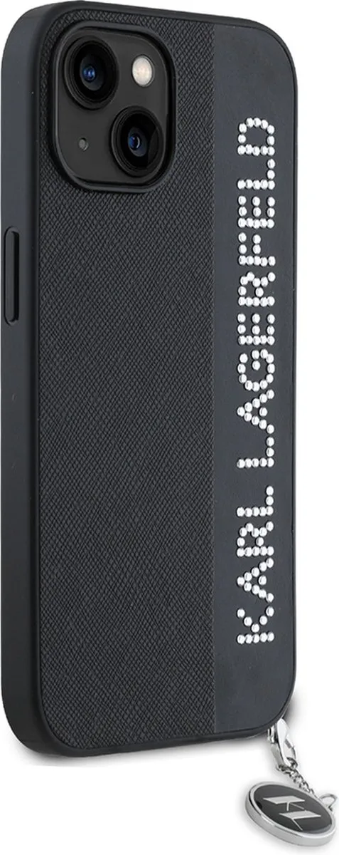 Karl Lagerfeld Backcase Hoesje iPhone 15 - Effen Zwart - 3666339257965