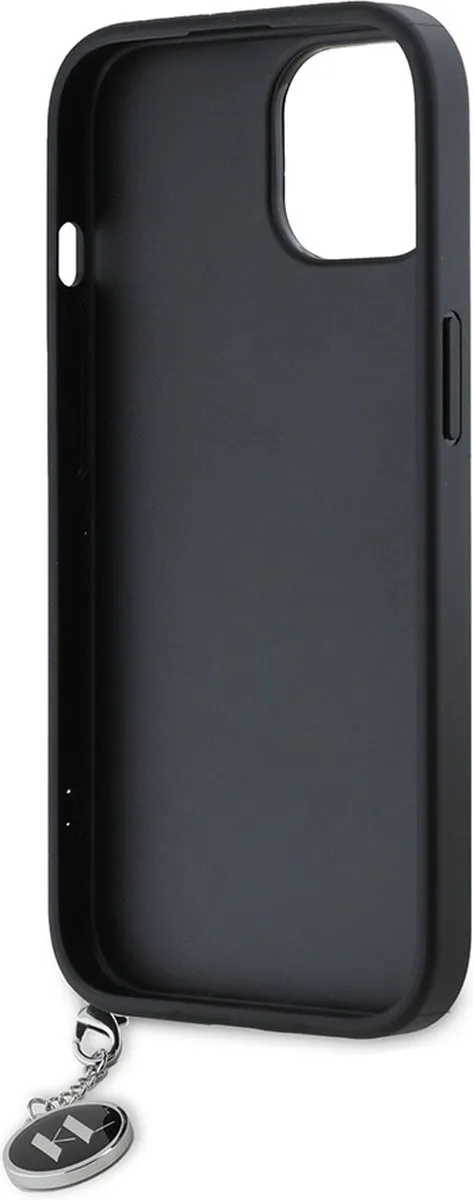 Karl Lagerfeld Backcase Hoesje iPhone 15 - Effen Zwart - 3666339257965