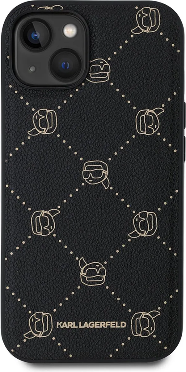 Karl Lagerfeld Backcase Hoesje iPhone 15 - Effen Zwart - 3666339257965
