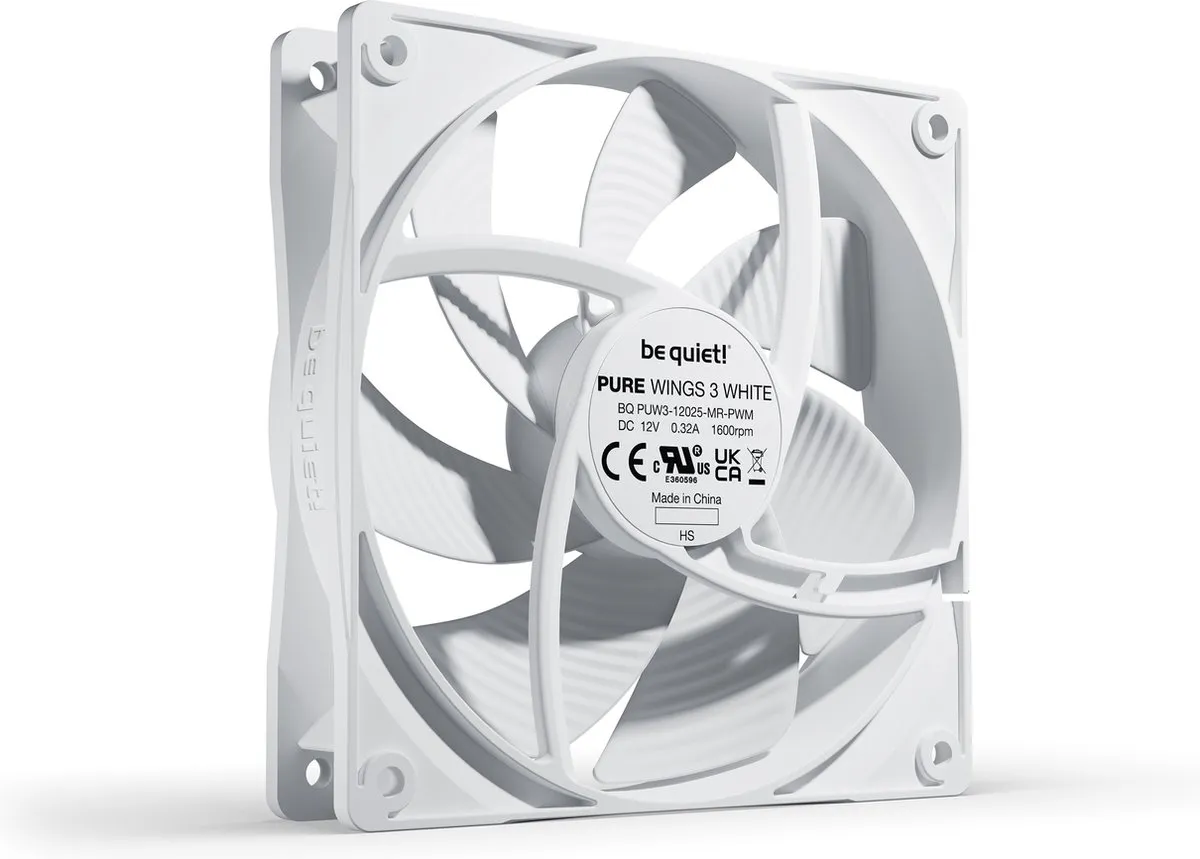 be quiet! Pure Wings 3 BL110 Ventilator 120mm - Wit