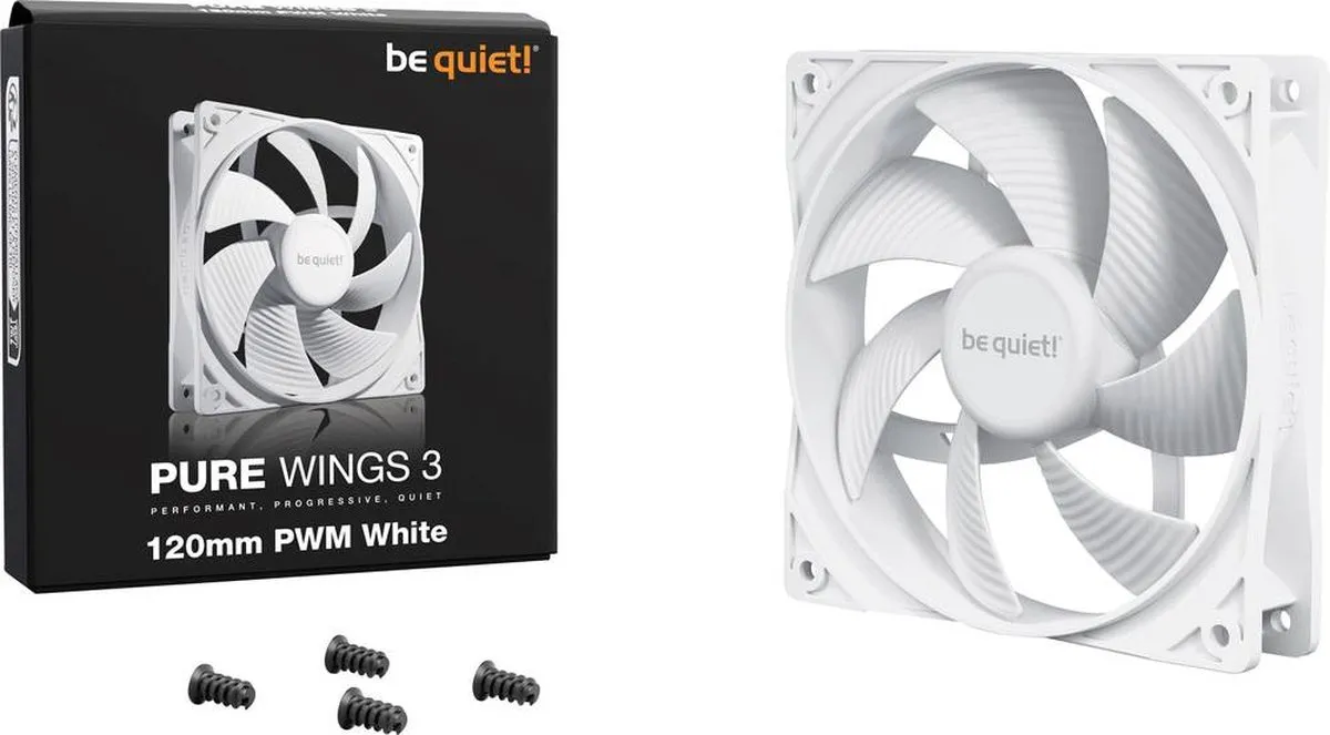 be quiet! Pure Wings 3 BL110 Ventilator 120mm - Wit