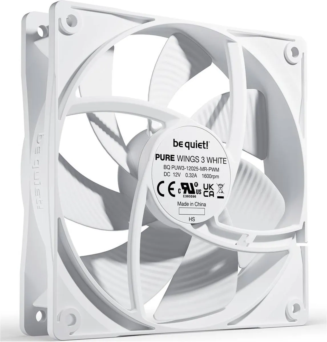 be quiet! Pure Wings 3 BL110 Ventilator 120mm - Wit