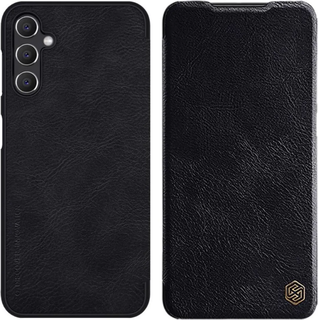 Nillkin Qin Samsung Galaxy A14 Hoesje - 2 Stuks - Zwart