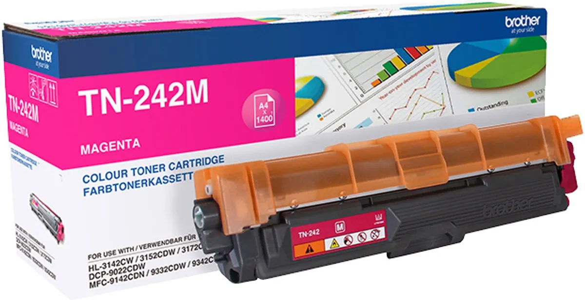 Brother TN-242M Tonercartridge - Magenta - 2500 Pagina's