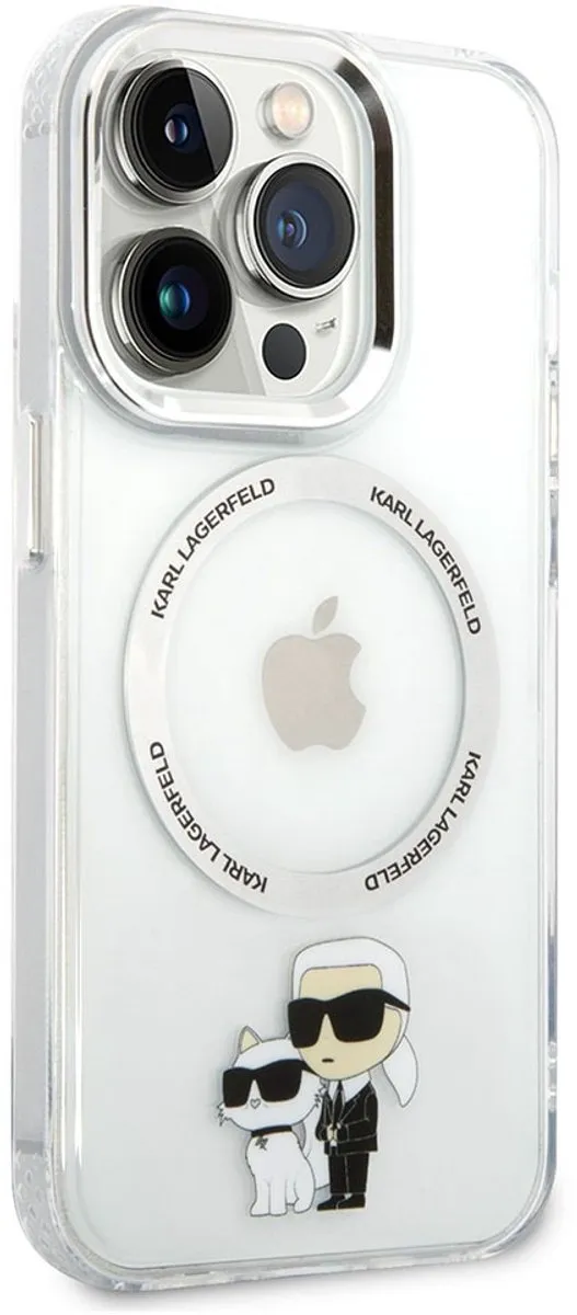 Karl Lagerfeld KLHMP14LHNKCIT Beschermhoesje iPhone 14 Pro - Transparant