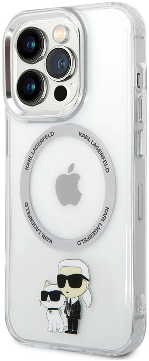 Karl Lagerfeld KLHMP14LHNKCIT Beschermhoesje iPhone 14 Pro - Transparant