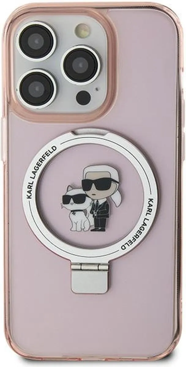 Karl Lagerfeld Ring Stand Karl & Choupette Hard Case Back Cover