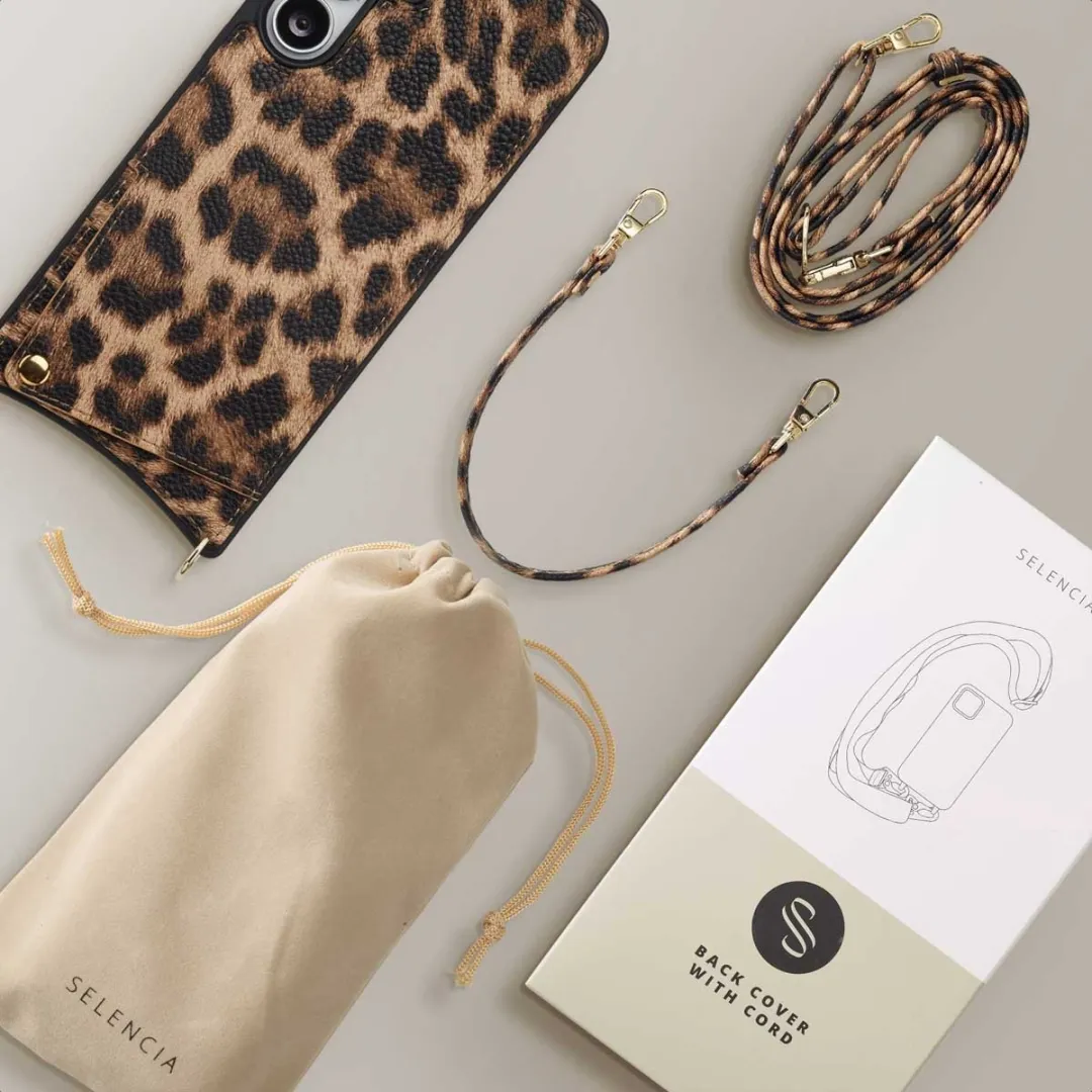 Selencia Hoesje Samsung Galaxy S25 FE - Leopard - 2 Pasjes