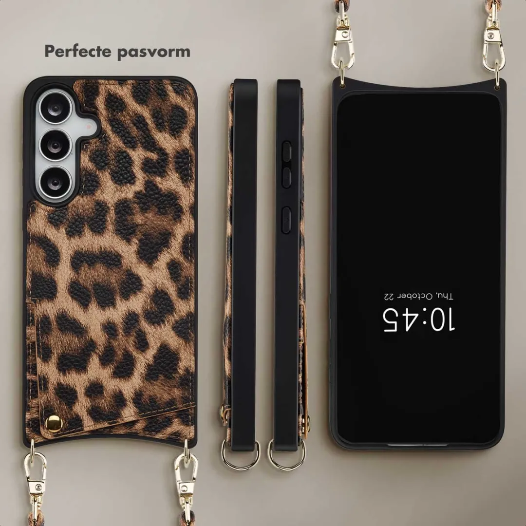Selencia Hoesje Samsung Galaxy S25 FE - Leopard - 2 Pasjes - afbeelding 6 van 6