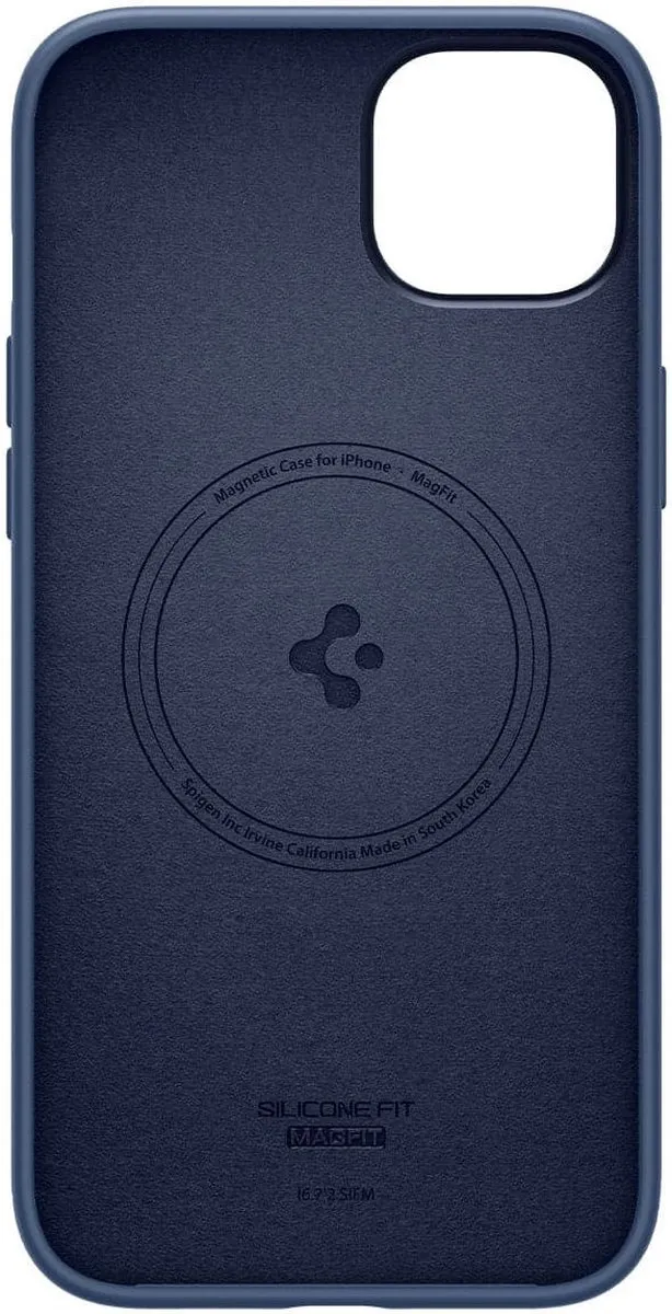Spigen ACS05211 Silicone Hoesje - iPhone 14 Plus - MagSafe - Blauw