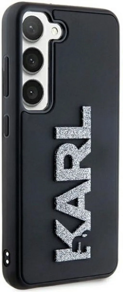 Karl Lagerfeld 3D Glitter Back Case S916 - Zwart