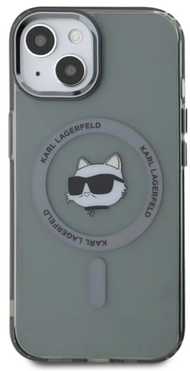 Karl Lagerfeld iPhone 15 Hoesje - Chouette Logo - Transparent