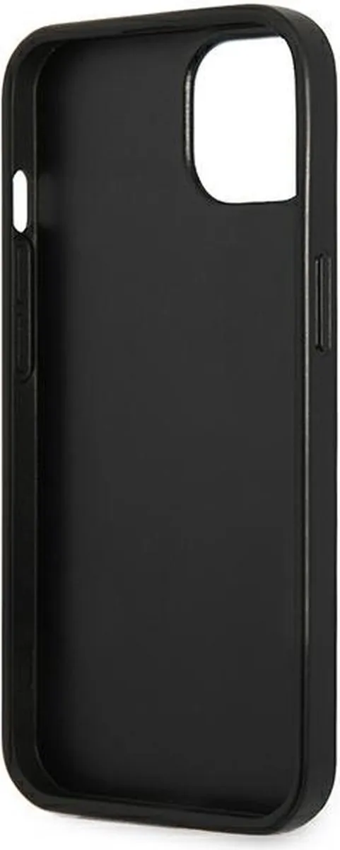 Karl Lagerfeld Monogram Plaque Back Case iPhone 13 Mini - Zwart/Roze - afbeelding 6 van 6