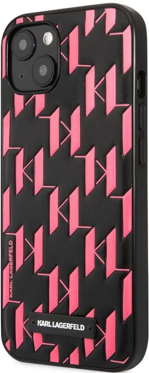 Karl Lagerfeld Monogram Plaque Back Case iPhone 13 Mini