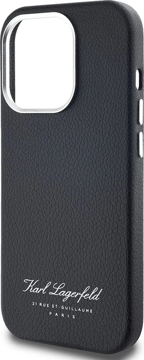 Karl Lagerfeld Backcase Hoesje iPhone 14 Pro Max - Effen Zwart