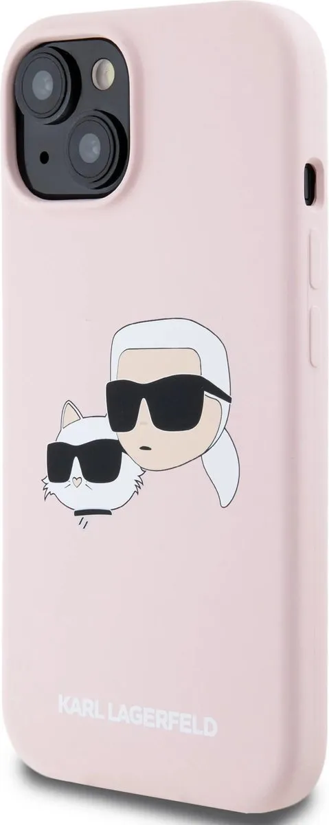 Karl Lagerfeld iPhone 15 Backcover Hoesje - Roze - Magsafe