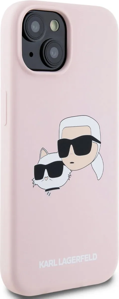 Karl Lagerfeld iPhone 15 Backcover Hoesje - Roze - Magsafe