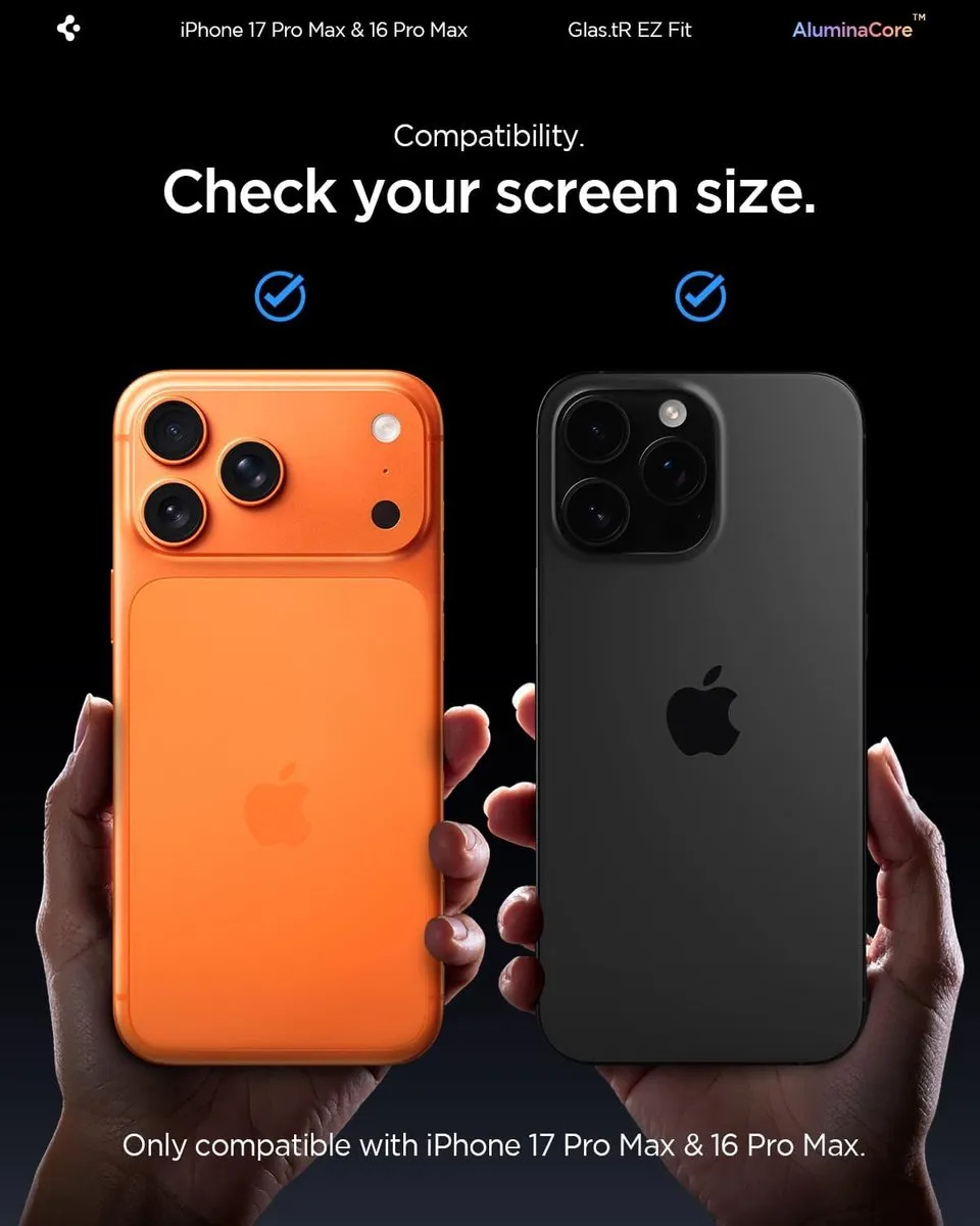 Spigen Glas.tR EZ Screenprotector iPhone 17 Pro Max - 2 Stuks