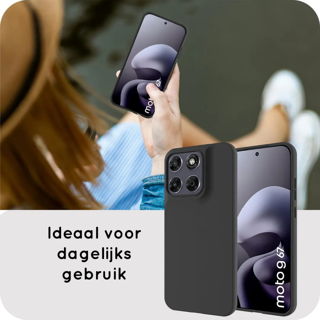 Just in Case Moto G67/G77 Siliconen Hoesje - Zwart