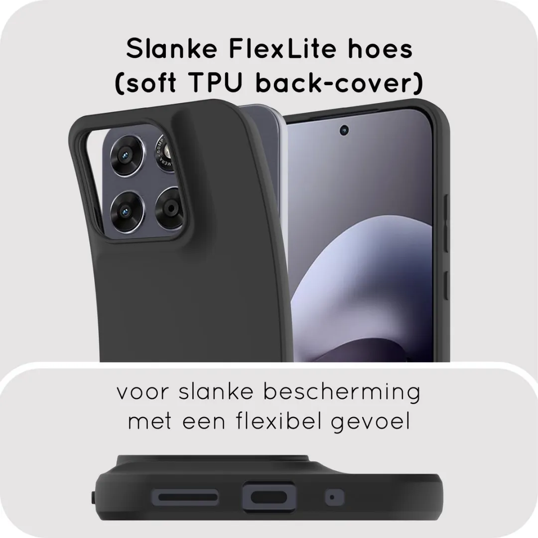 Just in Case Moto G67/G77 Siliconen Hoesje - Zwart - afbeelding 6 van 6