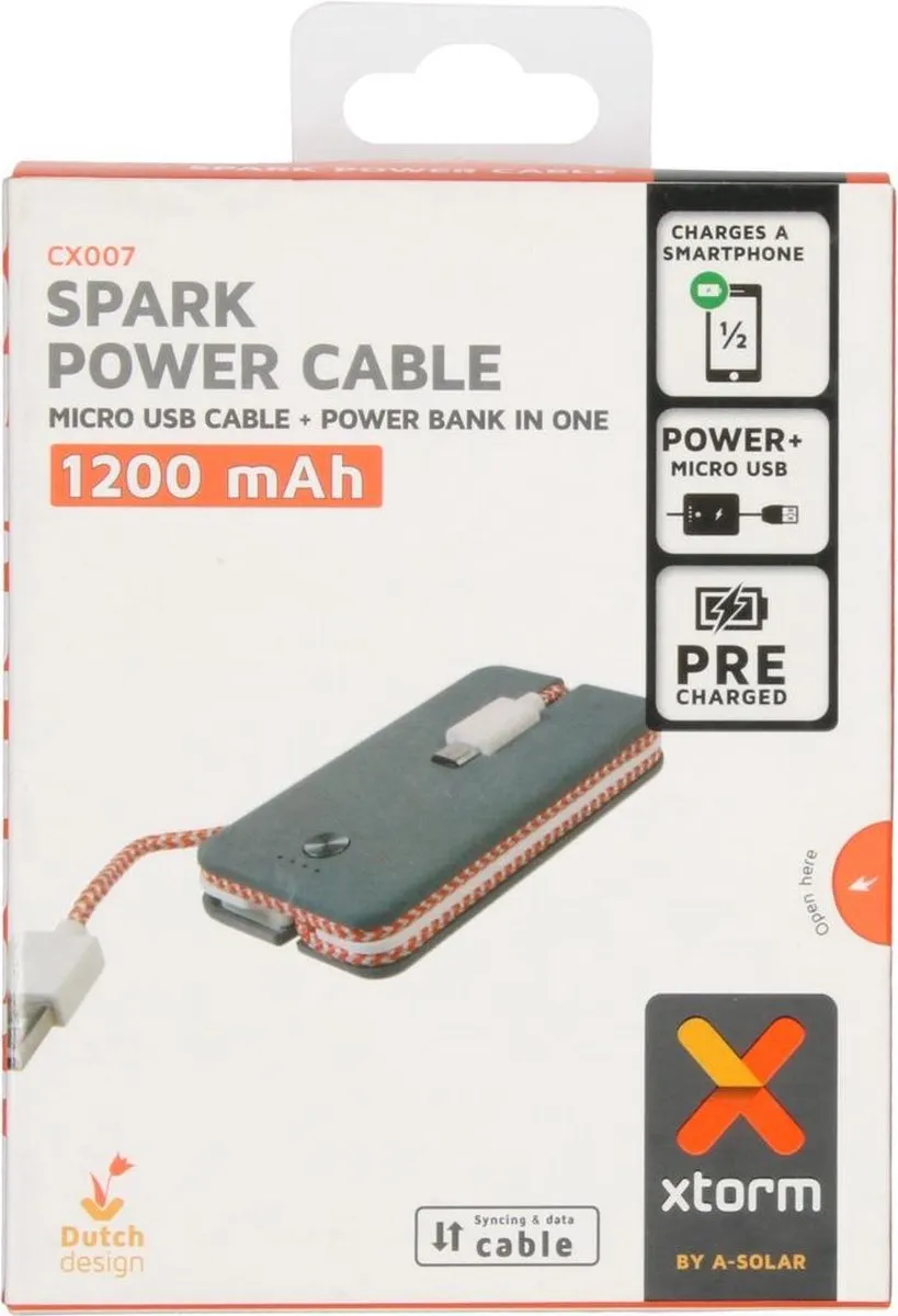 Xtorm Spark Power CX007 Powerbank 1200mAh - Grijs - afbeelding 6 van 6