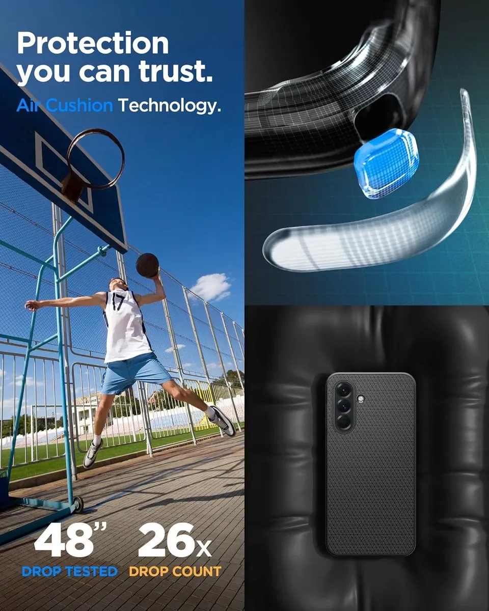 Spigen Liquid Air Back Cover Hoesje - Samsung Galaxy A56 - Zwart