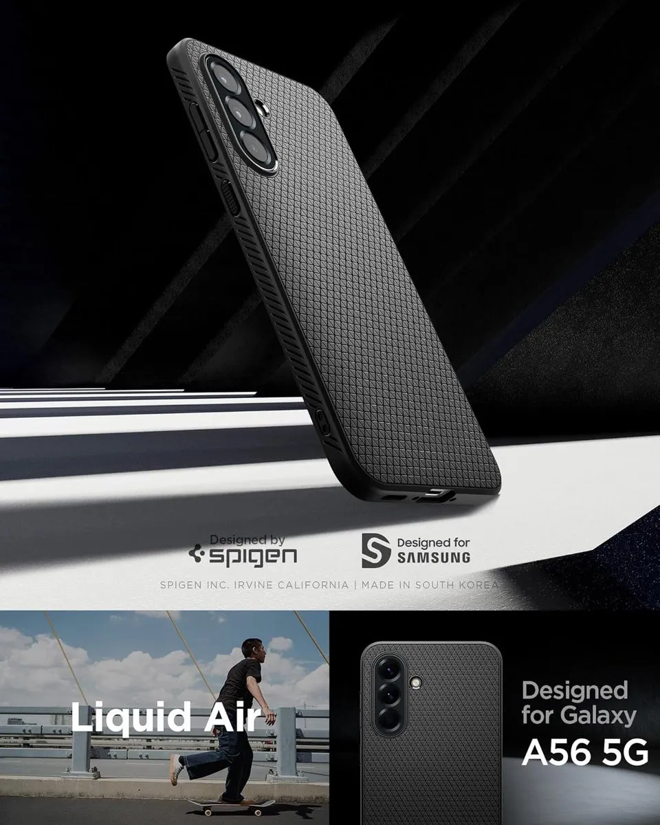 Spigen Liquid Air Back Cover Hoesje - Samsung Galaxy A56 - Zwart