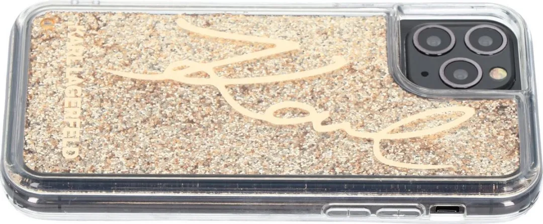 Karl Lagerfeld Signature Goud Hoesje iPhone 11 Pro - KLHCN58TRKSGO - afbeelding 6 van 6