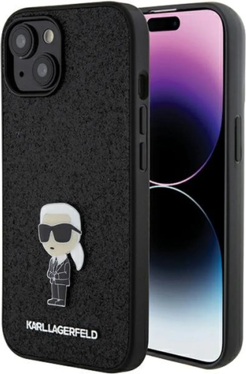 Karl Lagerfeld Hoesje iPhone 15 Glitter