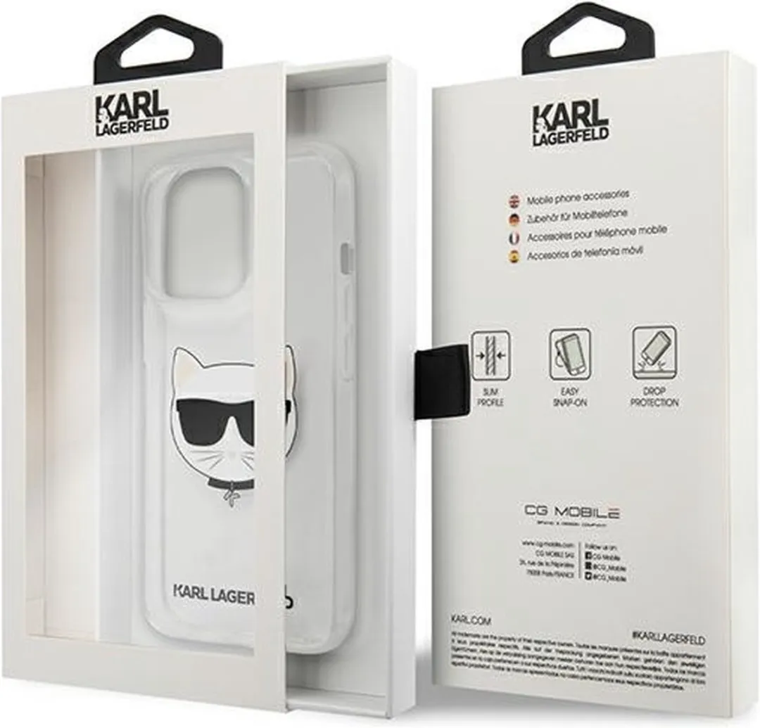 Karl Lagerfeld KLHCP13XCTR Hoesje iPhone 13 Pro Max - Transparant