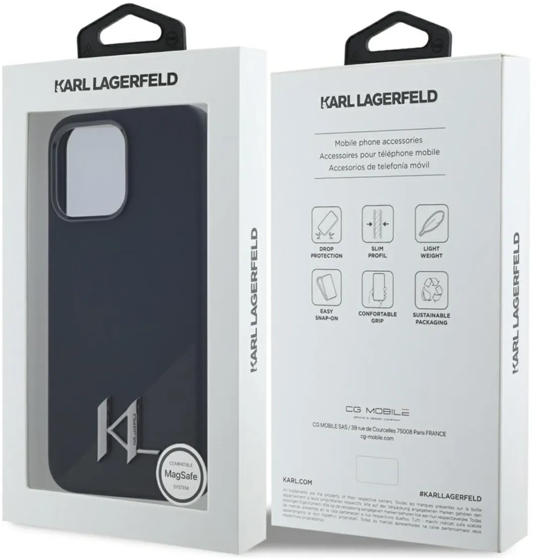 Karl Lagerfeld Hoesje iPhone 15 Pro Siliconen - Transparent