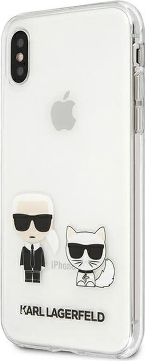 Karl Lagerfeld KLHCI65CKTR iPhone Xs Max Hoesje - Transparant