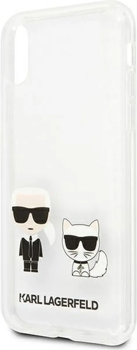 Karl Lagerfeld KLHCI65CKTR iPhone Xs Max Hoesje - Transparant