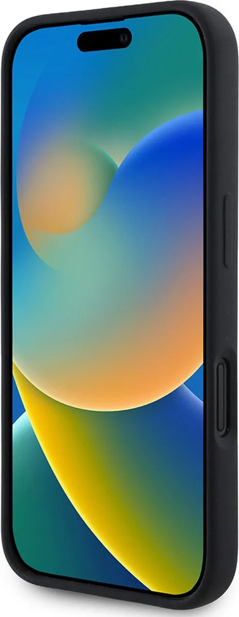 Karl Lagerfeld Backcase Hoesje iPhone 16 - Effen Zwart - KLHMP16SSCMKCRHK