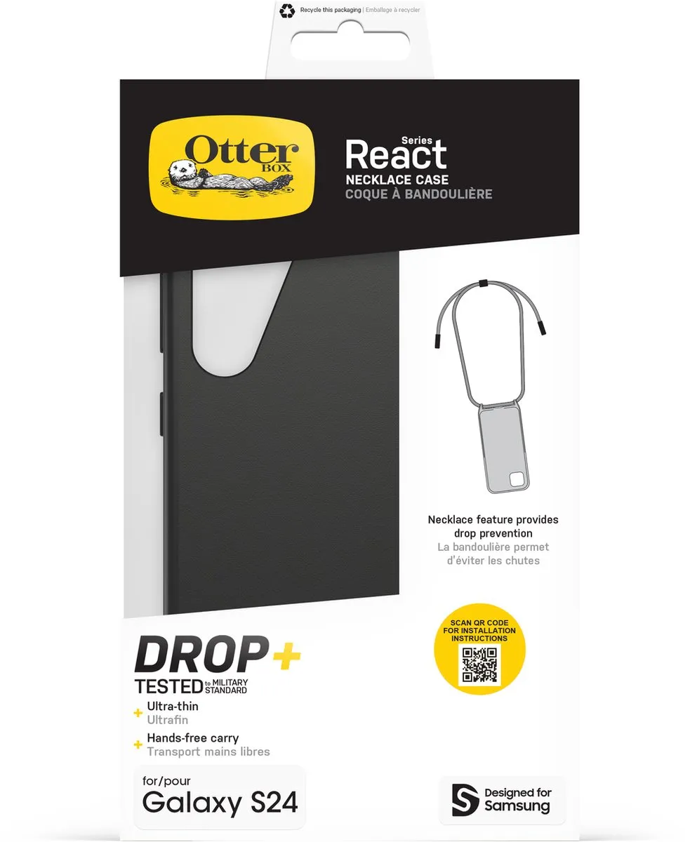 OtterBox React Necklace 77-94733 - Samsung Galaxy S24 - Zwart