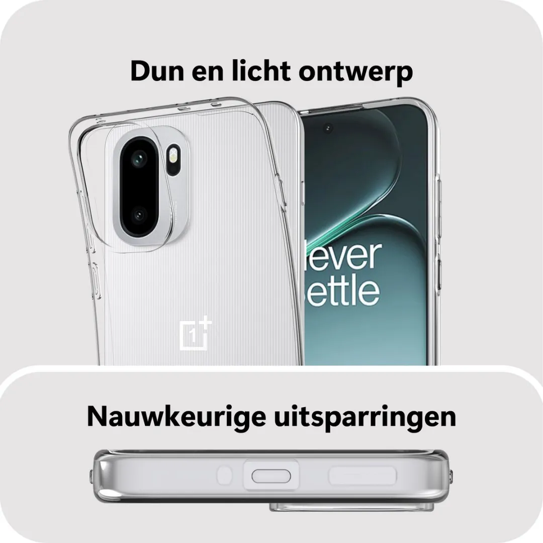 Just in Case Siliconen Hoesje OnePlus 15R MON2829KL0 - Transparant