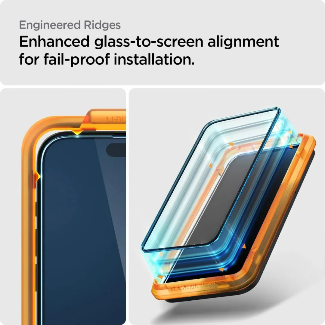 Spigen AlignMaster iPhone 15 Plus Tempered Glass - 2 Stuks