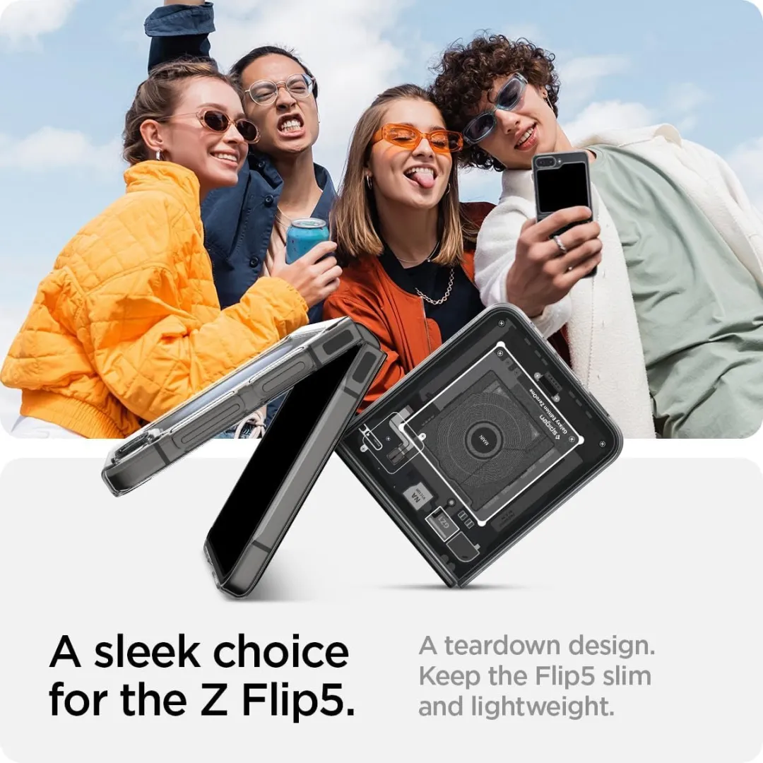 Spigen Air Skin Hoesje Samsung Galaxy Z Flip 5 - Transparant