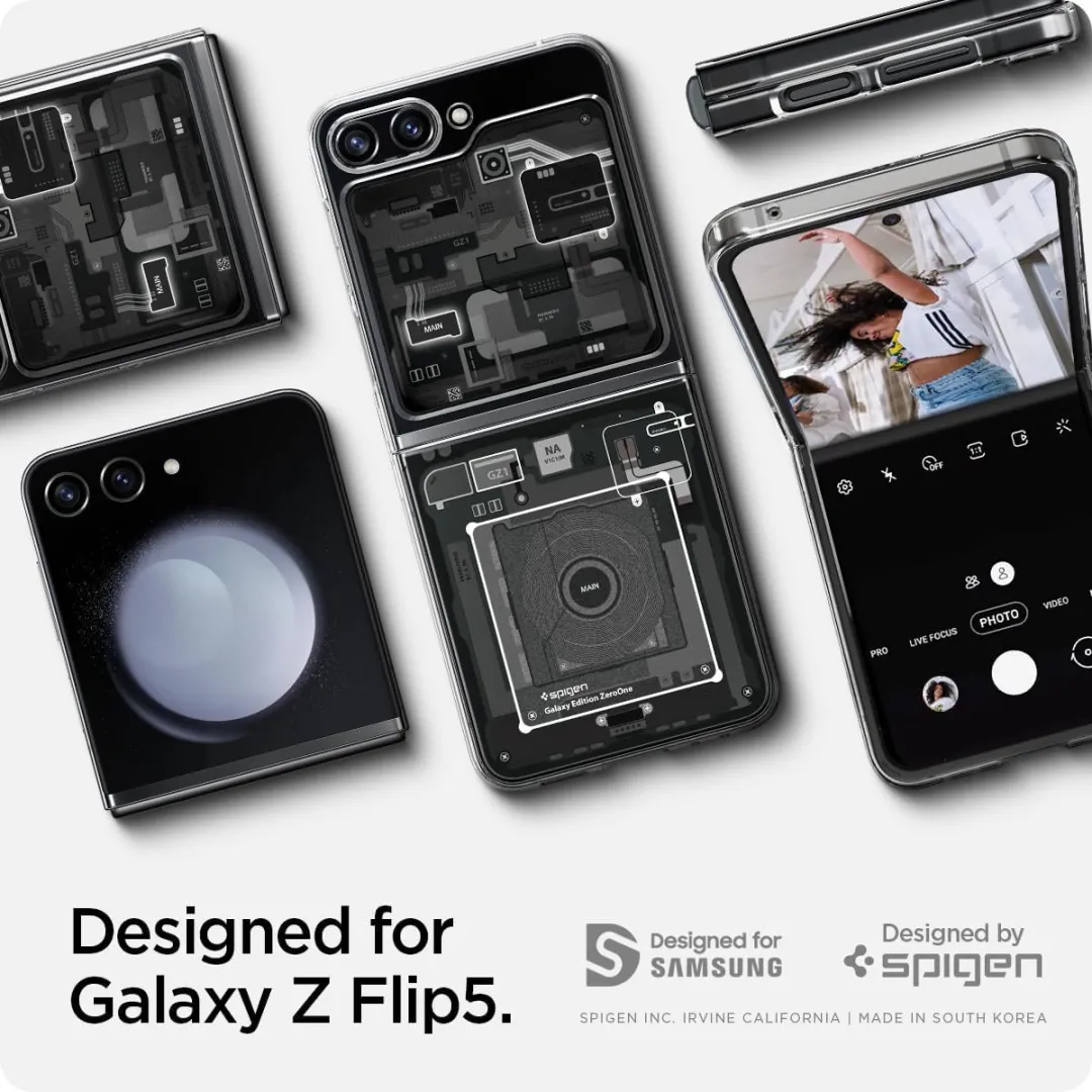Spigen Air Skin Hoesje Samsung Galaxy Z Flip 5 - Transparant
