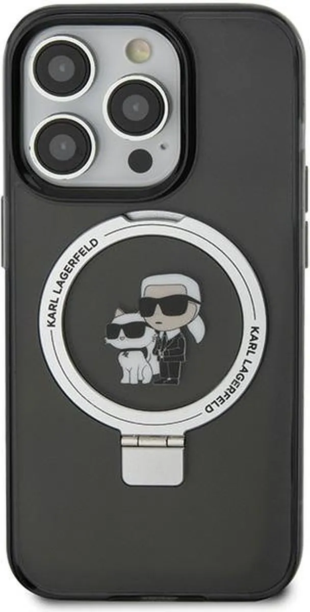 Karl Lagerfeld Ring Stand Karl & Choupette Hard Case Back Cover
