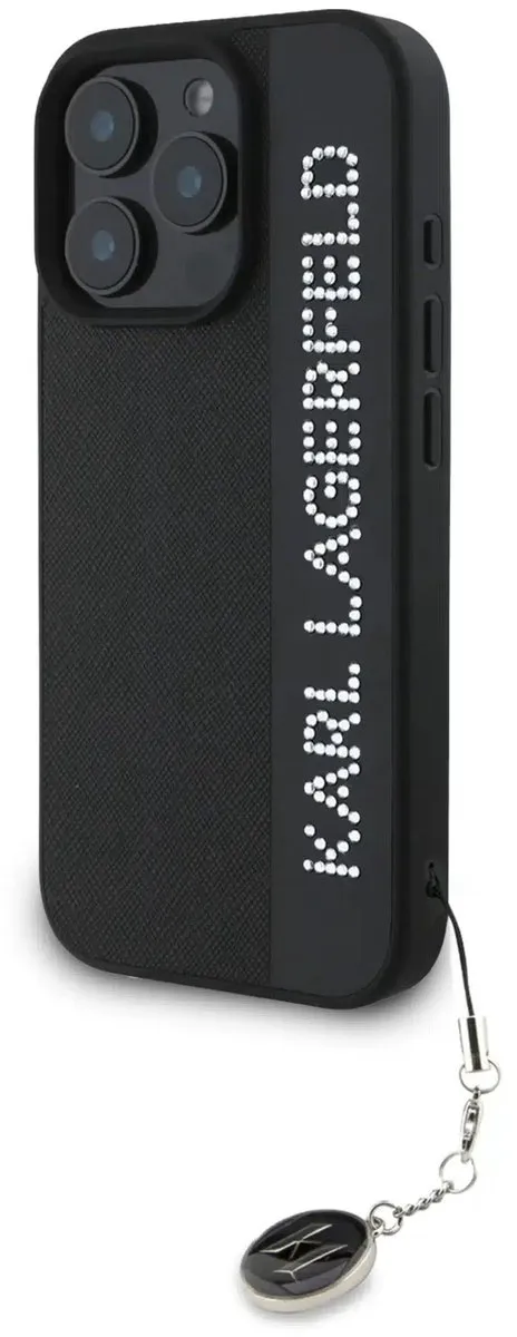 Karl Lagerfeld Backcover iPhone 16 Pro Saffiano - Zwart 3666339320065 - afbeelding 6 van 6