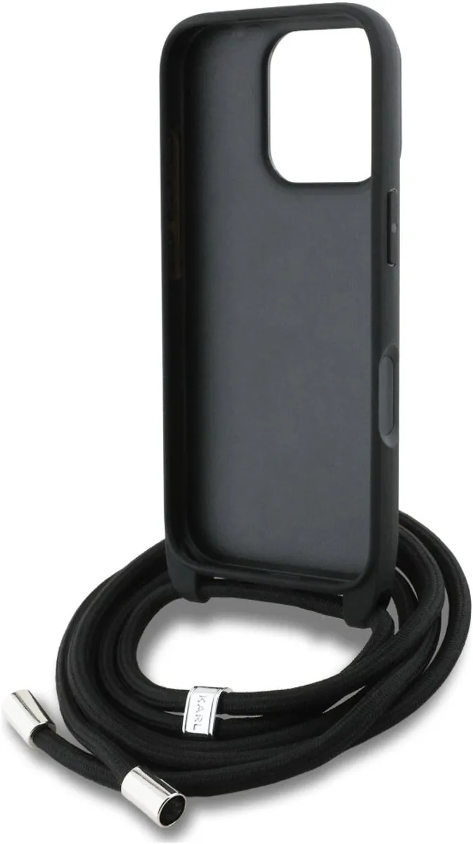 Karl Lagerfeld Crossbody Hoes iPhone 16 Pro Max - Zwart