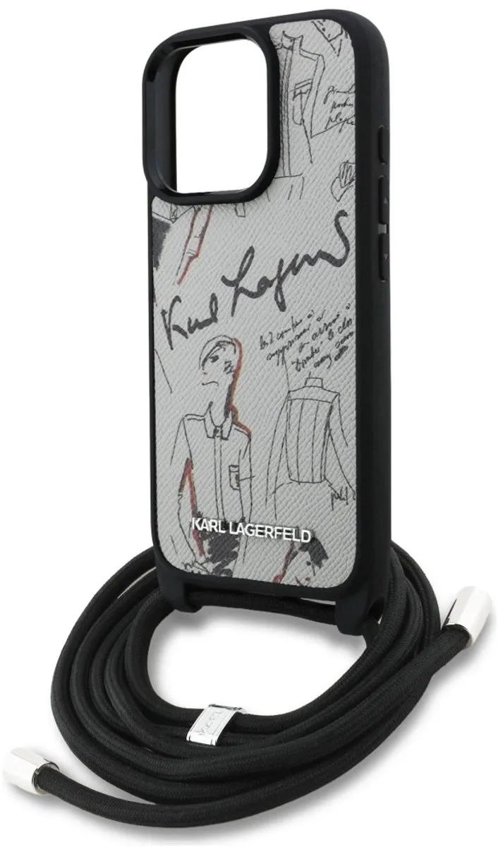 Karl Lagerfeld Crossbody Hoes iPhone 16 Pro Max - Zwart
